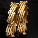 Set Of 2 Gold-Plated Classic Traditional Ethnic Handcrafted Bangles