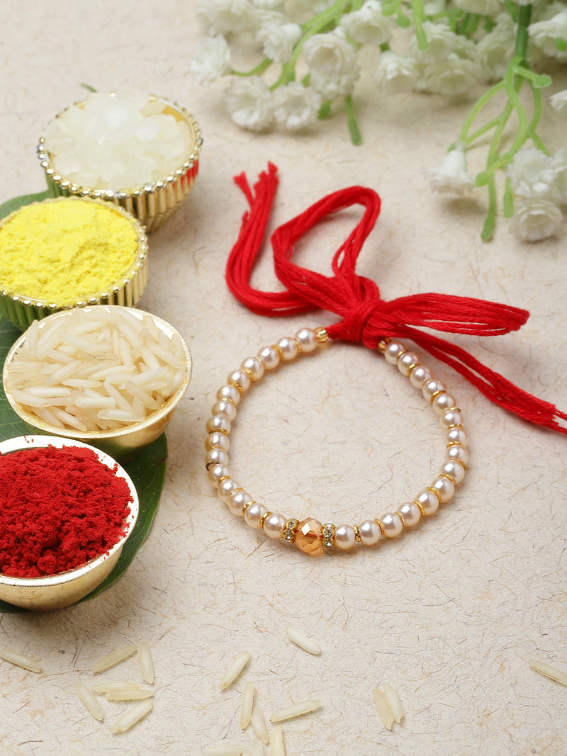 Traditional Pearl Studded Rakhi
