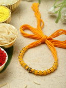 Traditional Classy Yellow Beads Stringed Rakhi