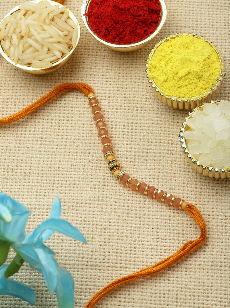 Traditional Classy Beads stringed Rakhi