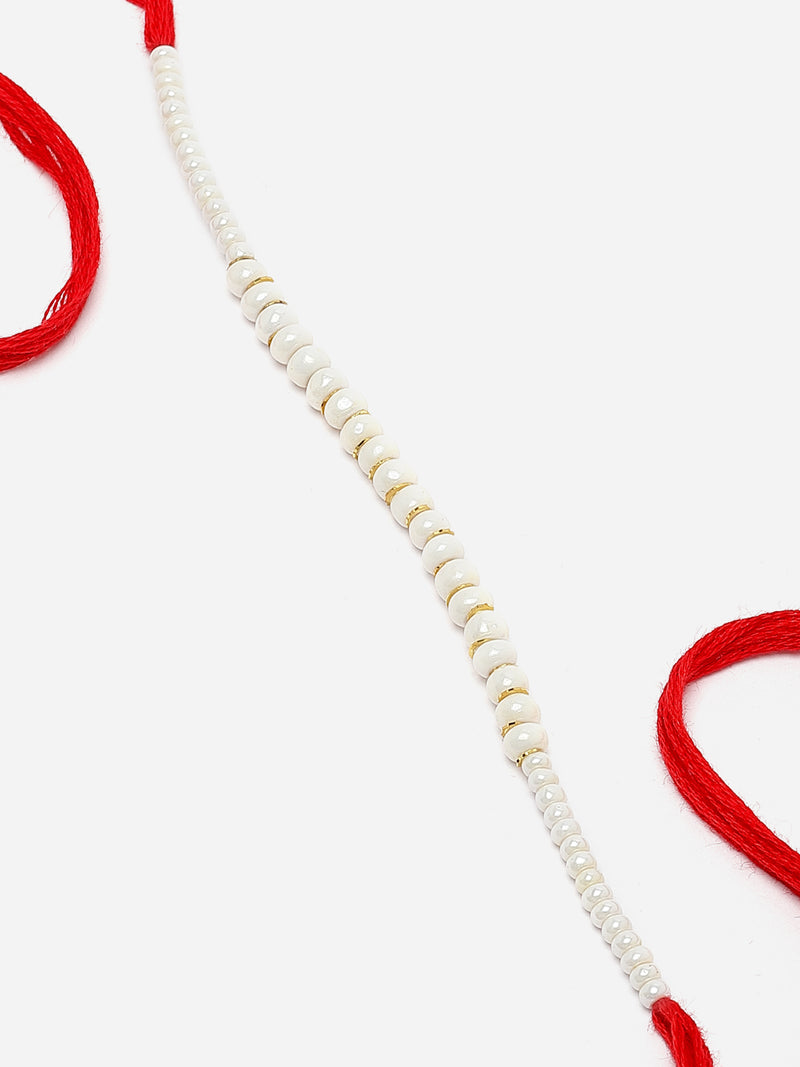 White Pearl Studded Rakhi