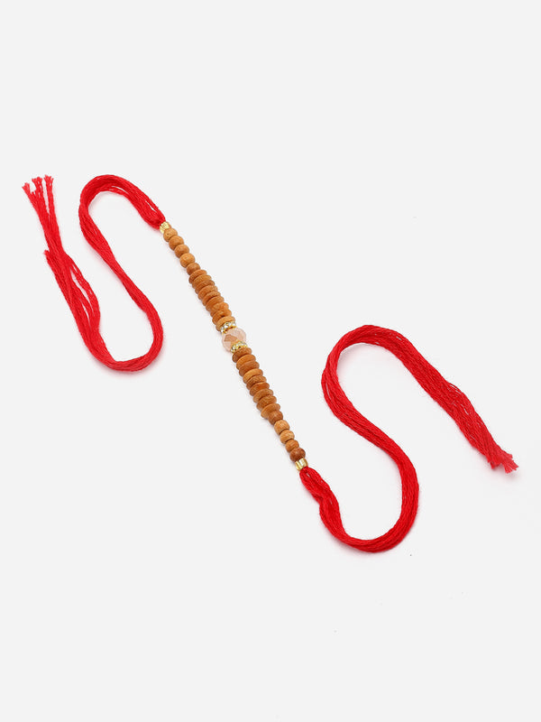 Traditional Wooden Beads stringed Rakhi