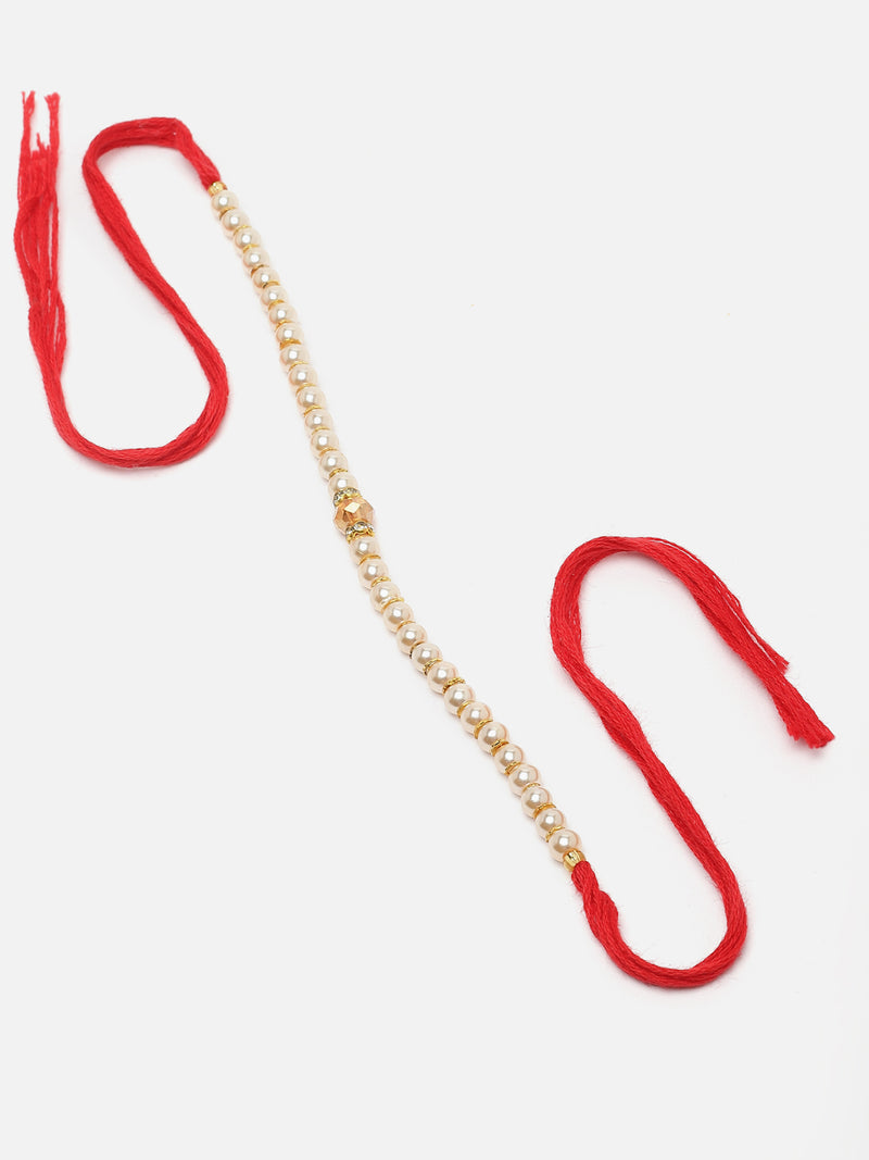 Traditional Pearl Studded Rakhi