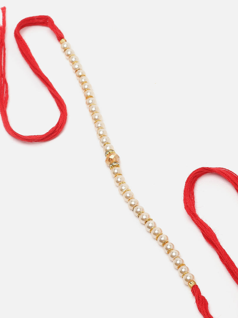 Traditional Pearl Studded Rakhi