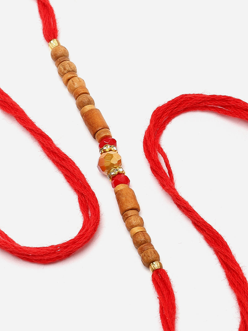 Charming Wooden Beaded Rakhi