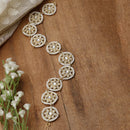 Gold-Plated Round Shape White Kundan studded Matha Patti