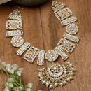 Gold-Plated White Kundan studded Crescent Shaped Sheeshphool