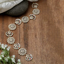 Gold-Plated Circular White Kundan studded Matha Patti