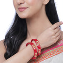 Set Of 2 Gold-Plated Butterfly Engraved Handcrafted Non Allergic Bangles