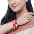 Set Of 2 Gold-Plated Butterfly Engraved Handcrafted Non Allergic Bangles