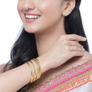 Set Of 4 Gold-Plated Maze Textured Handcarfted Classic Bangles