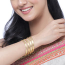 Set Of 4 Gold-Plated Traditional Handcrafted Classic Designer Bangles