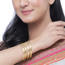 Set Of 4 Gold-Plated Traditional Handcrafted Classic Designer Bangles