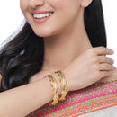 Set Of 2 Gold-Plated Classic Traditional Ethnic Handcrafted Bangles