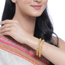 Gold Plated Brass Kada Bangle Set