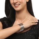 Gold, Silver & Black Toned Classic Bangles Jewellery Set (Combo Of Set Of 3)