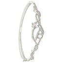 Rhodium-Plated White American Diamond Studded Handcrafted Kada Bracelet