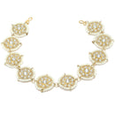Gold-Plated Round Shape White Kundan studded Matha Patti