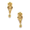 Gold-Plated Floral Design Mangalsutra with Earrings