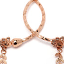 Rose Gold-Plated  Peacock White Cubic Zirconia Stone studded Bracelets (Set Of 2)