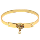 Gold-Plated Oval Shaped White & Red Cubic Zirconia Stone studded Knot Bracelet
