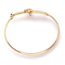 Gold-Plated Intertwined White & Red American Diamond studded Bracelet