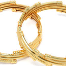 Set Of 2 Gold-Plated Classic Traditional Ethnic Handcrafted Bangles