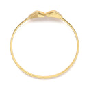 Gold-Plated White Cubic Zirconia studded Bangle Bracelets (Set Of 2)