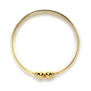 Gold-Plated Classic Textured Bangle Bracelets (Set Of 2)
