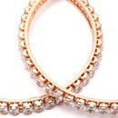 Set Of 2 Rose Gold-Plated White American Diamond studded Handcrafted Bangles