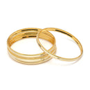 Set Of 4 Gold-Plated Traditional Dual Toned Gold & Silver Handcrafted Classic Bangles