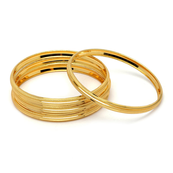 Set Of 4 Gold-Plated Traditional Handcrafted Classic Designer Bangles