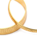 Set Of 4 Gold-Plated Flower Shaped Textured Handcarfted Classic Bangles
