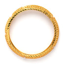 Set Of 4 Gold-Plated Classic Traditional Textured Handcrafted Bangles