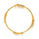 Set Of 12 Gold-Plated Classic Textured Multi Design Handcrafted Bangles