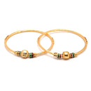 Set Of 12 Gold-Plated Classic Textured Multi Design Handcrafted Bangles