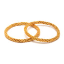 Set Of 10 Gold-Plated Classic Textured Multi Design Handcrafted Bangles