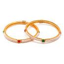 Set Of 12 Gold-Plated Classic Textured Multi Design Handcrafted Bangles