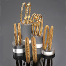 Set Of 10 Gold-Plated Classic Textured Multi Design Handcrafted Bangles