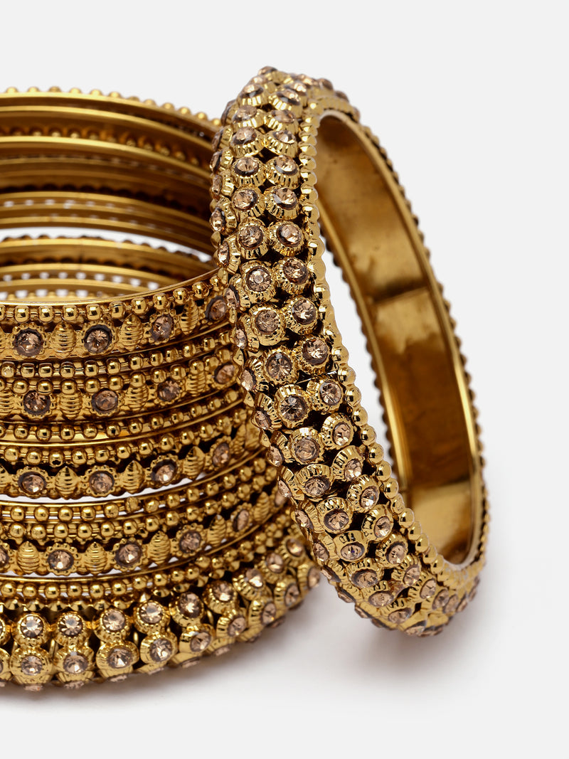 Gold-Plated Set Of 28 Bangles