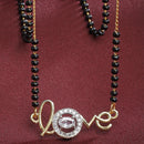 Heart Sharped Designer Gold Plated Mangalsutra Style  Pendant Jewellery For Women