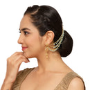 Gold-Plated Sea Green Pearls studded Ear Chains