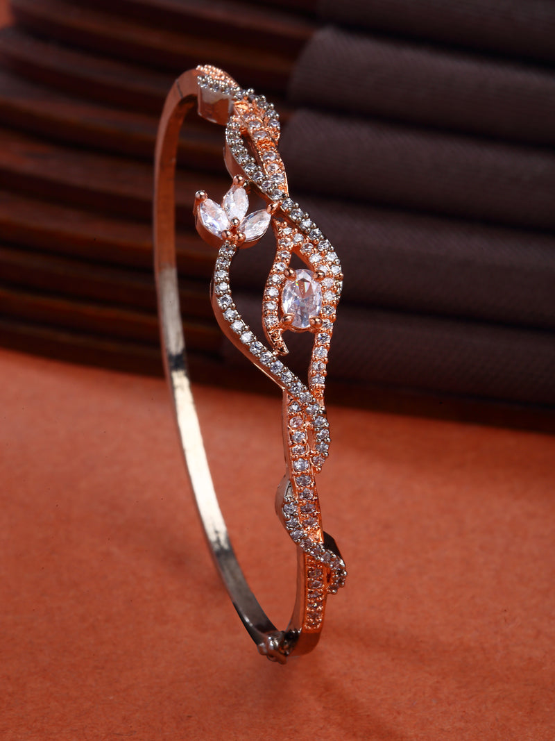 Diamond Spike Studded Bangle Bracelet |