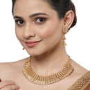 Gold-Plated Lakshmi Coin Necklace Jewellery Set