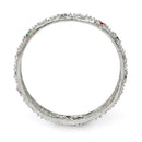 Rhodium-Plated Multi-Colour American Diamond Studded Handcrafted Bangles Set of 2