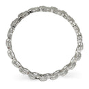 Silver-Plated White American Diamond Studded Handcrafted Bangles Set of 2