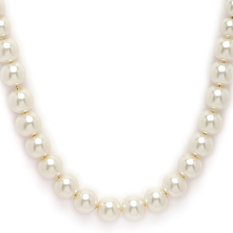 Gold-Plated White Pearls Studded Necklace