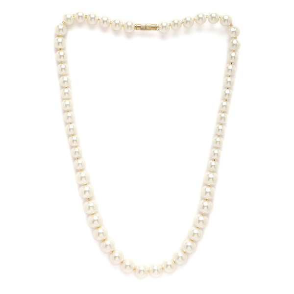 Gold-Plated White Pearls Studded Necklace