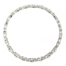 Rhodium-Plated Silver Toned White Floral American Diamond studded Bangles Jewellery Set (Set Of 2)