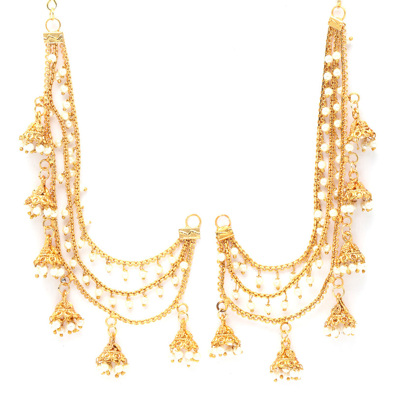 Off White Classic Gold-Plated Ear Chains